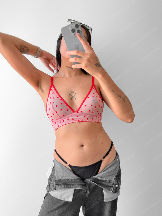 Bralette Triángulo Corazones +COLORES