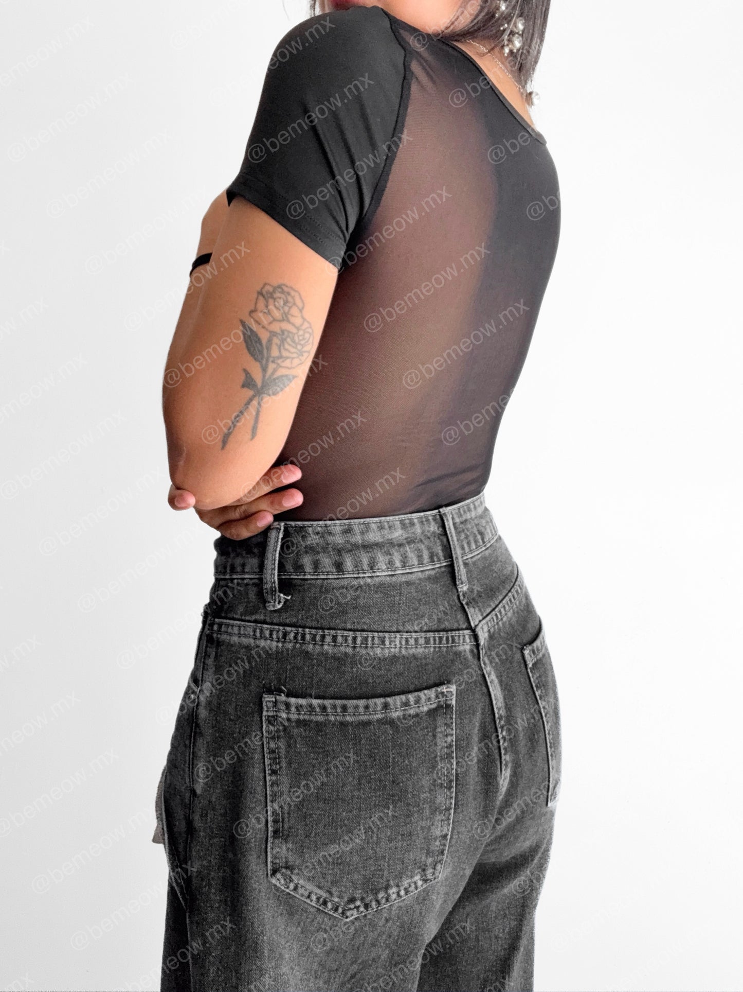 Body Marsella Mesh Negro
