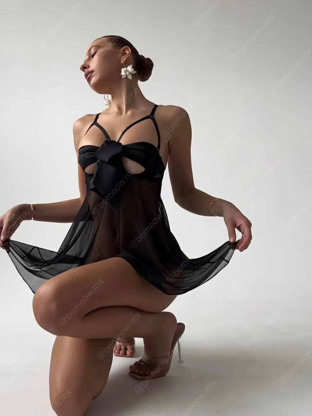 Babydoll Moño Satin +COLORES