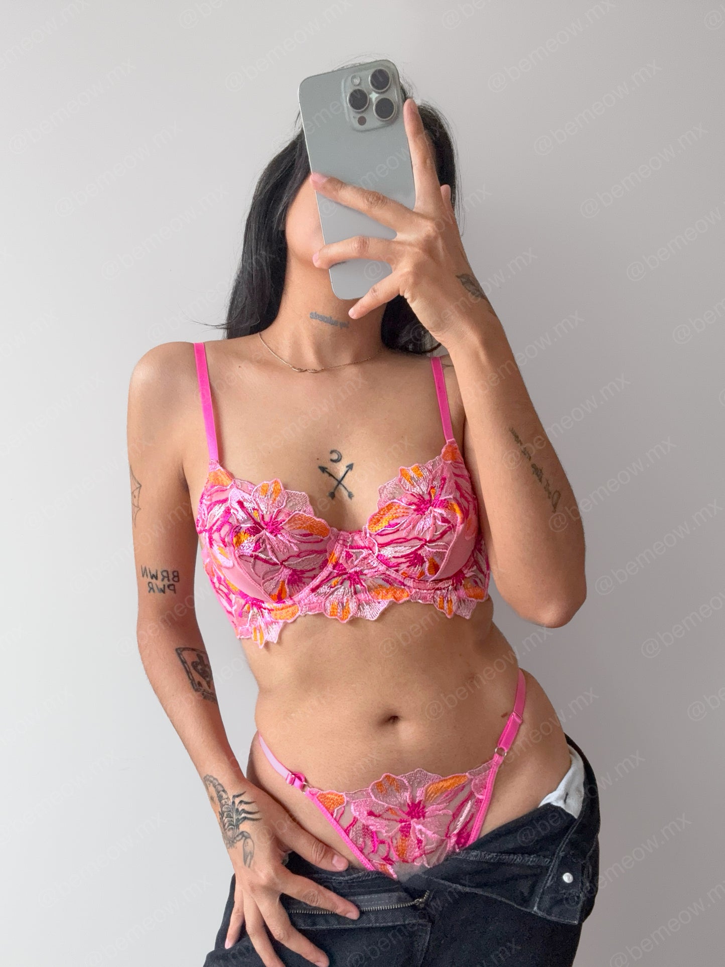 Conjunto Narciso Fiusha y Naranja