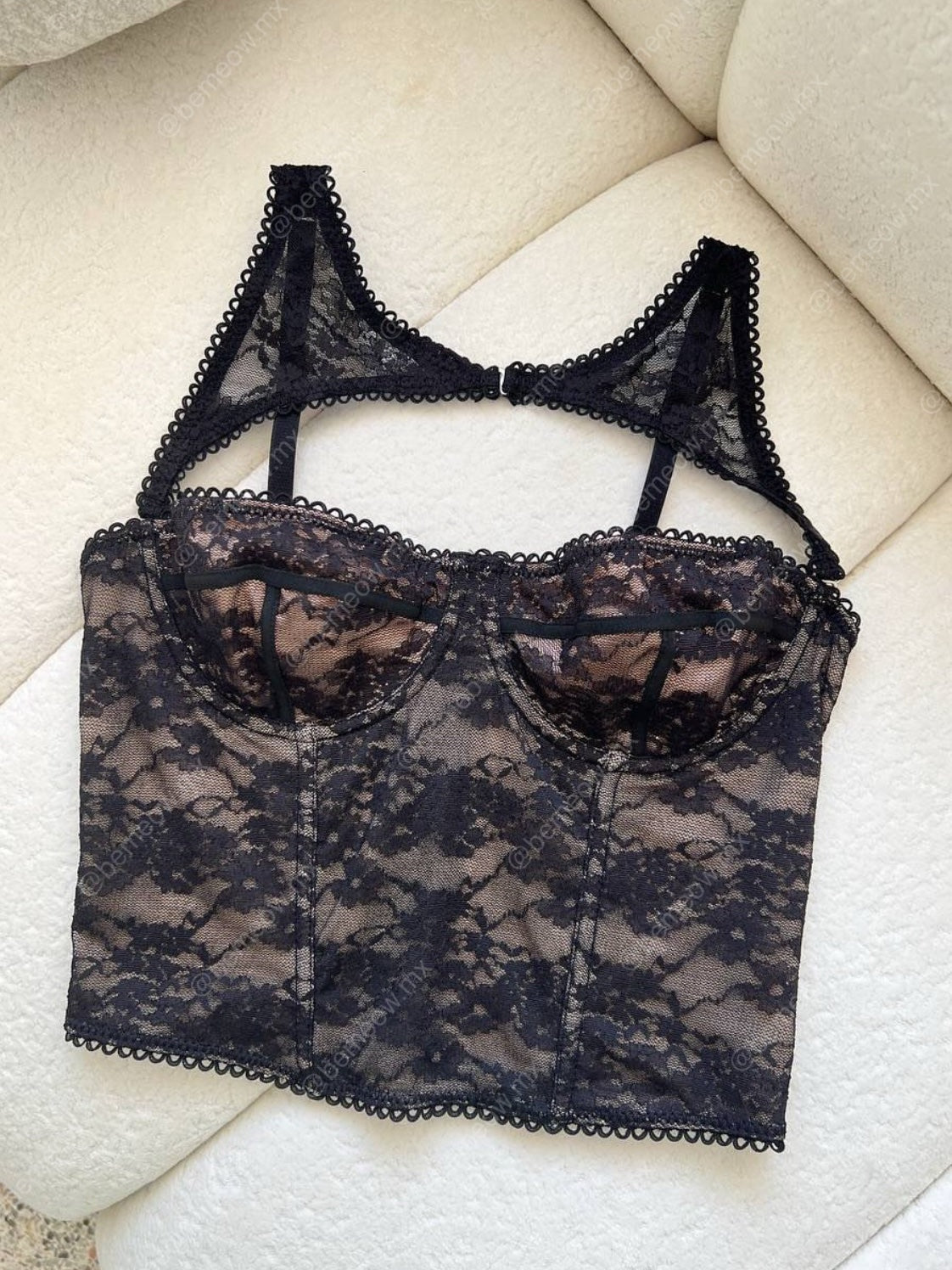 PREVENTA 24-25 JULIO- Bustier Ninfa Media Copa Encaje