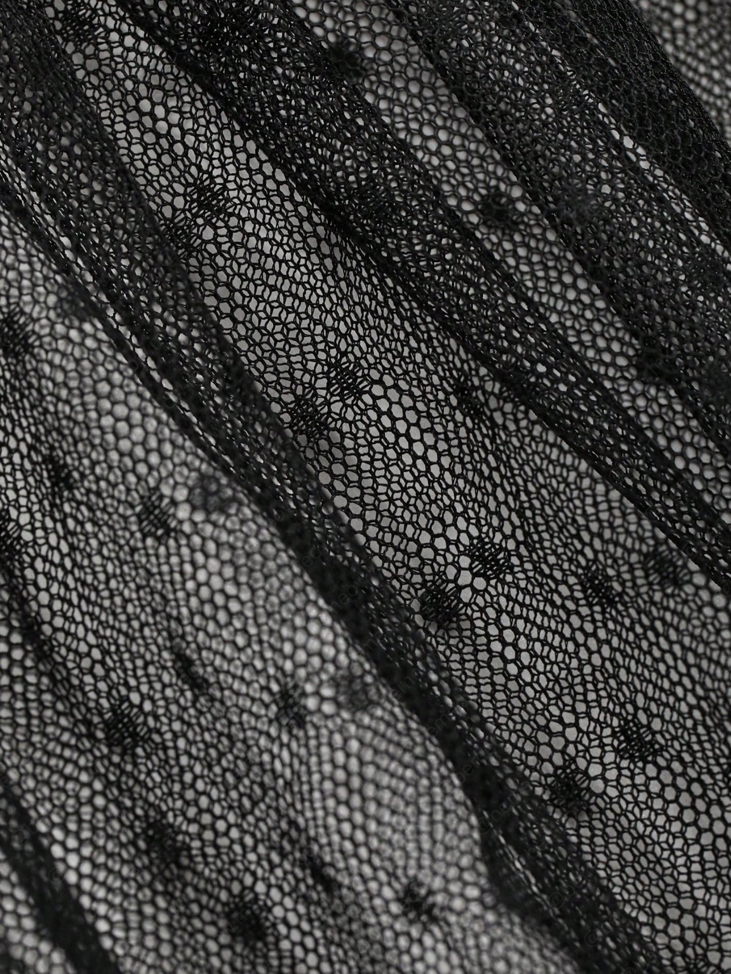 Vestido Largo Mesh Polka Dots