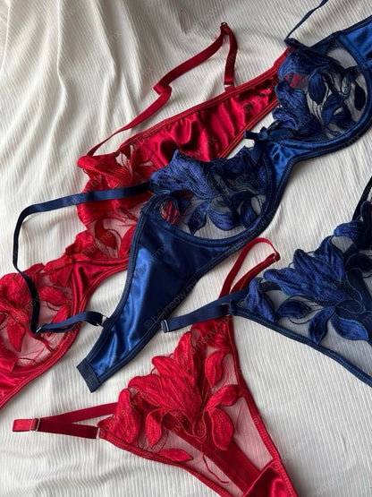 Conjunto Satin Rojo Rubi