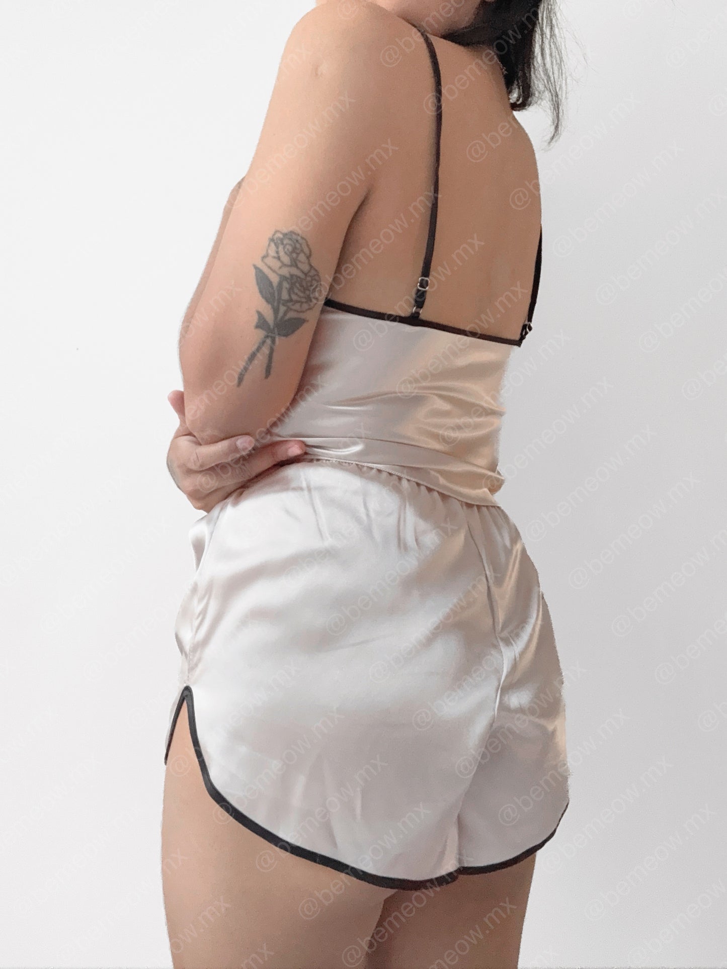 Pijama Beige Satin 2 piezas