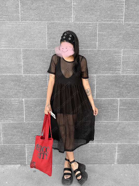 Maxi Vestido Mesh Rejilla