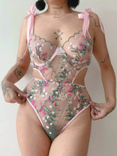 Cargar imagen en el visor de la galería, Body Fleur Tul Bordado
