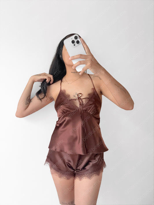 Pijama Cocoa Satin Encaje