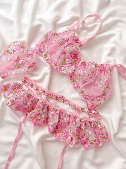 Conjunto Orquidea Rosa Liguero - Be Meow - Conjuntos