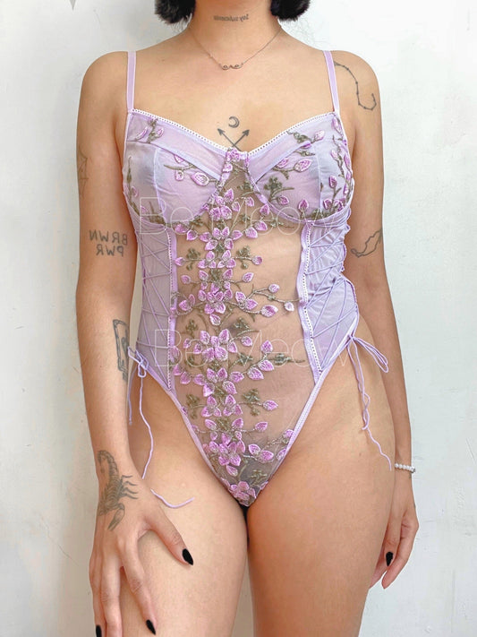Body Bordado Lavanda - Be Meow - Bodys