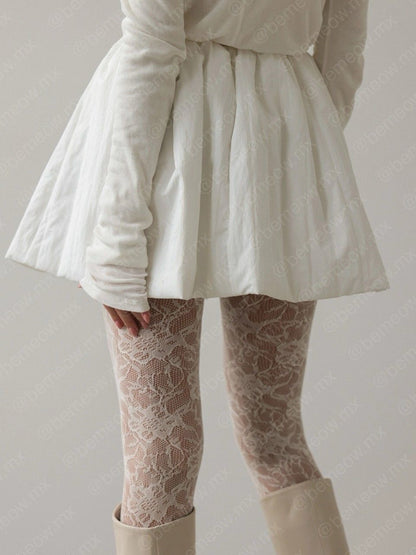 Pantimedias Encaje NIEVE