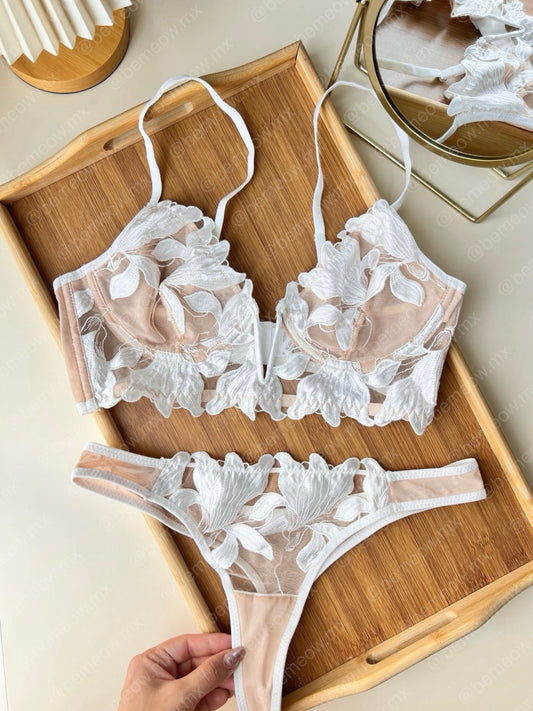 Conjunto Lirio Satin Blanco