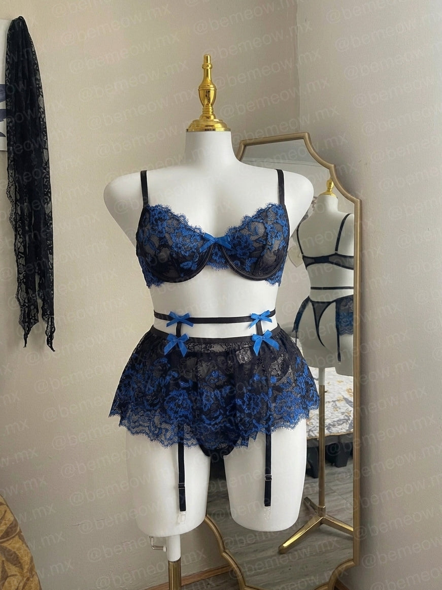 Conjunto Sagitario Encaje Falda +COLORES