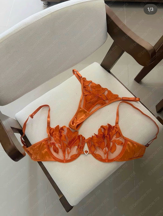 Conjunto Pumpkin Satin Naranja