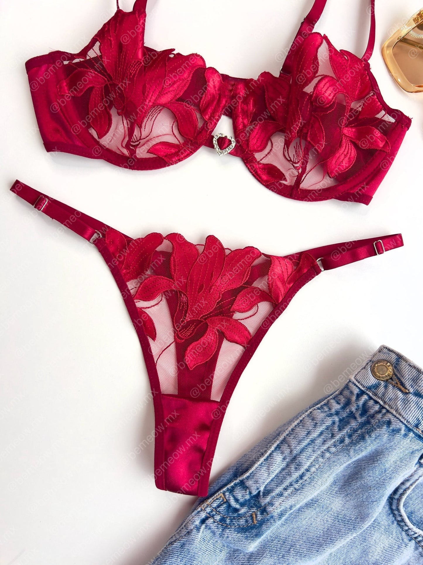 Conjunto Rojo Blood Satin