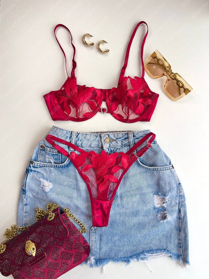Conjunto Rojo Blood Satin
