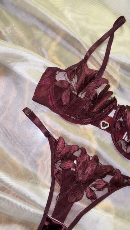 Conjunto Vino Tinto Satin