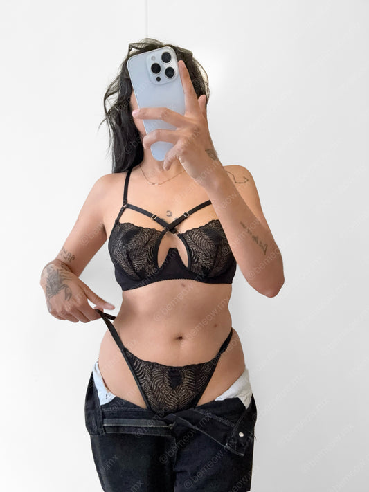 Conjunto Aline Negro Cruzado