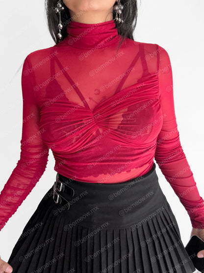 Body Mesh Plisado Blood