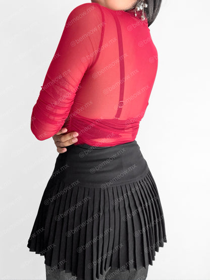 Body Mesh Plisado Blood