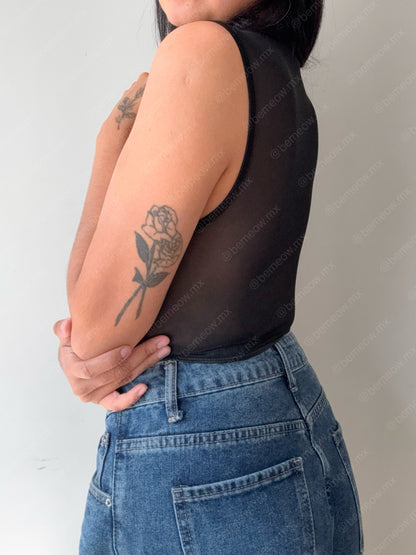 Bustier Top Encaje Cuellito