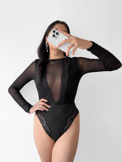 Body Mesh Deimos Escote Encaje