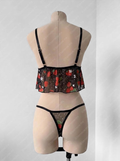 Conjunto Pijama Mesh Fresas