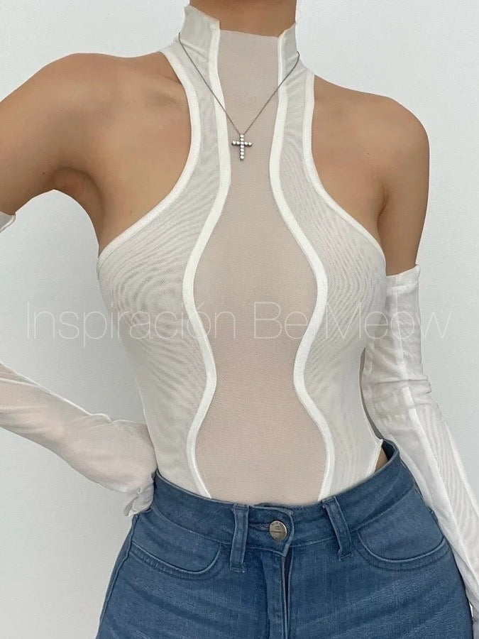 BODY ONDAS MESH BLANCO