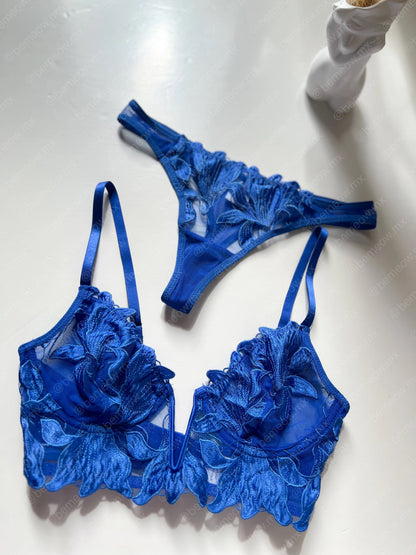 Conjunto Lapislázuli Satin Azul