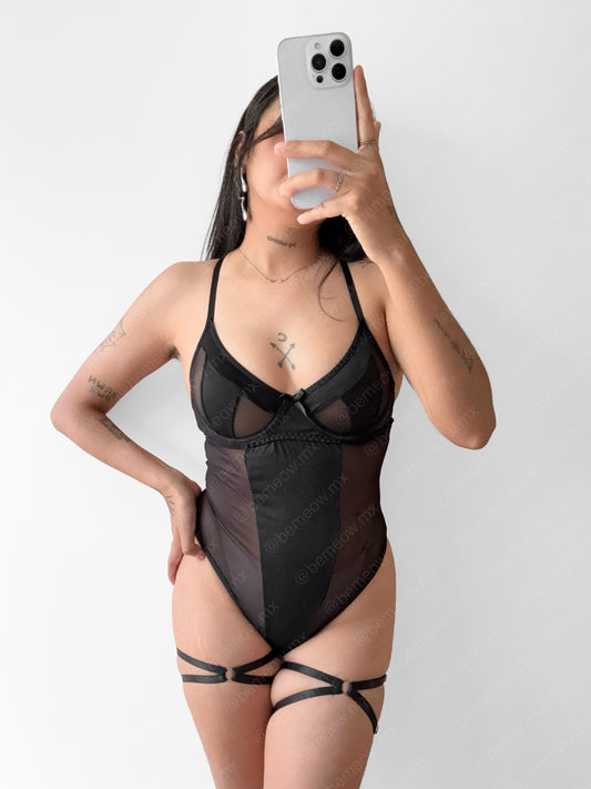 Body Lea Mesh con Ligas