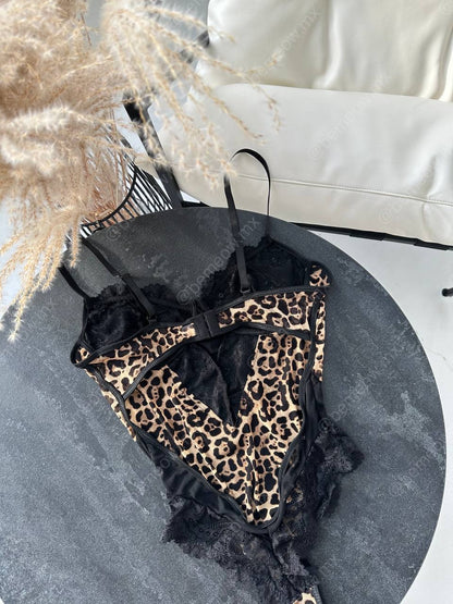 Body Encaje Leopardo