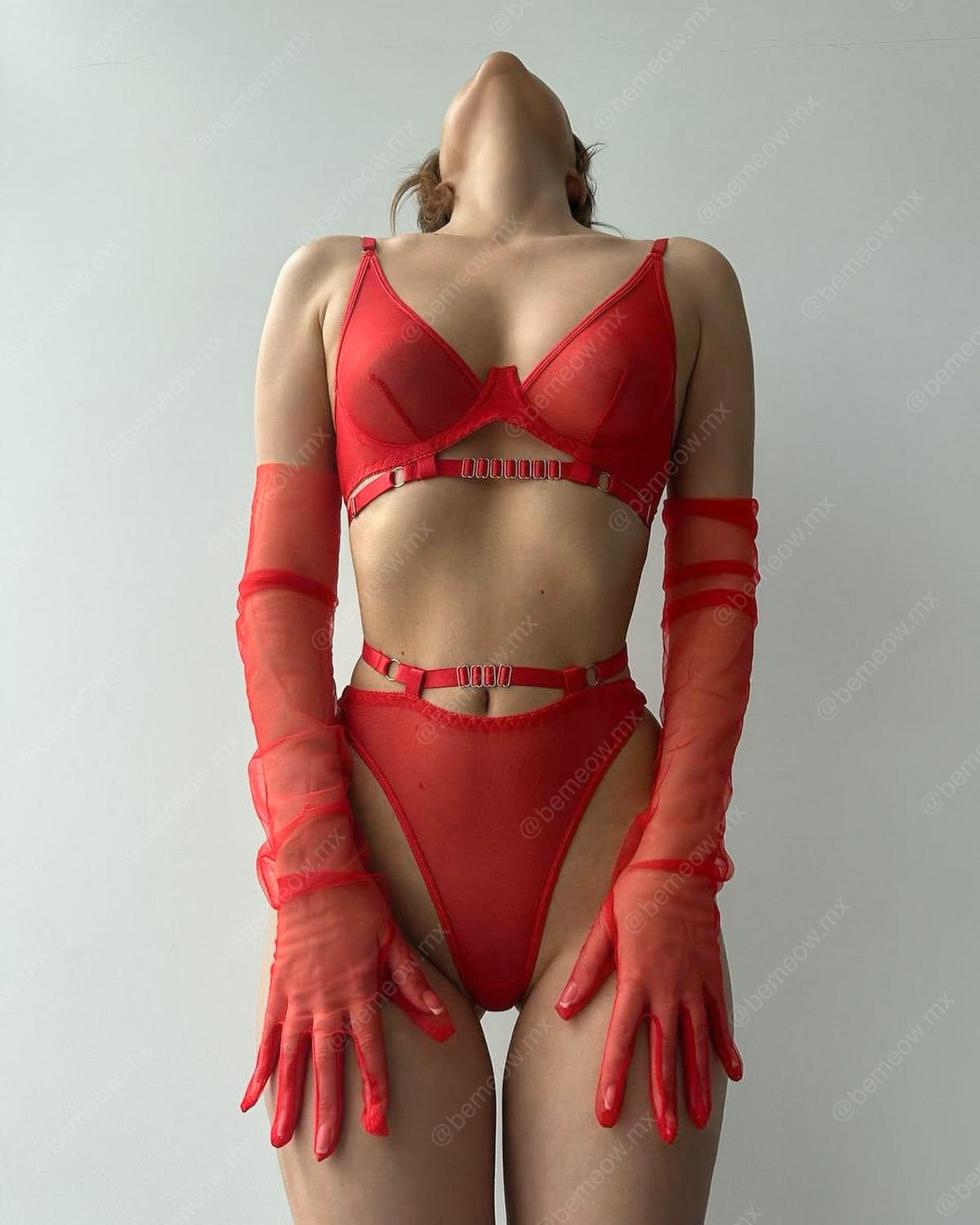 Conjunto Mesh Cintura Alta Luana