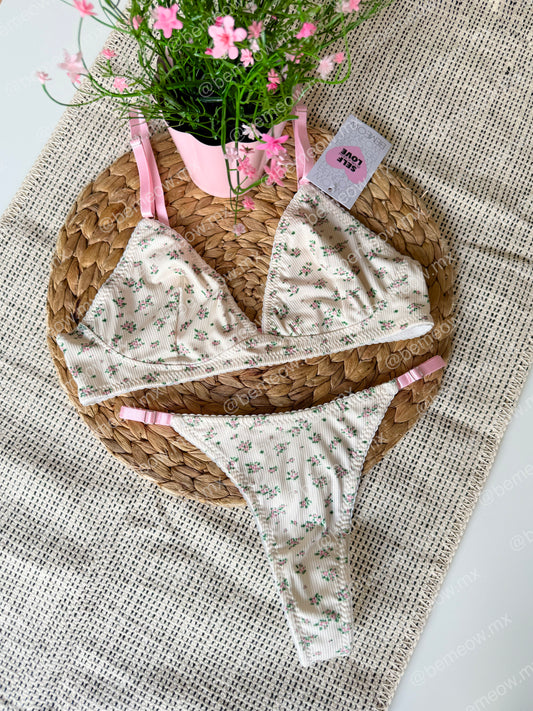 Conjunto Bralette Mantequilla Floral