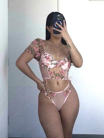 Conjunto Bustier Mariposas
