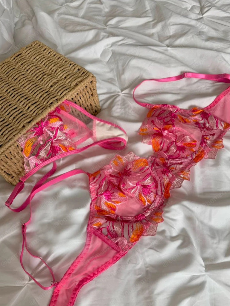 Conjunto Narciso Fiusha y Naranja