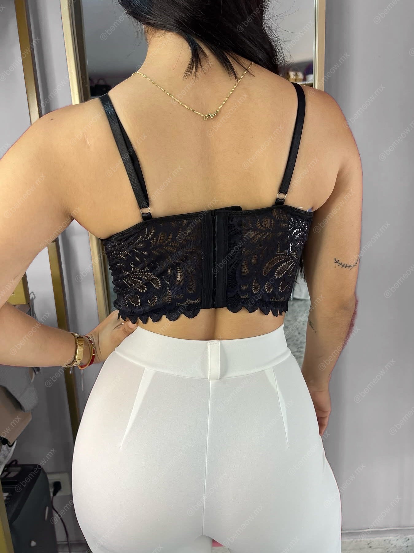 Bustier Básico Encaje Onyx