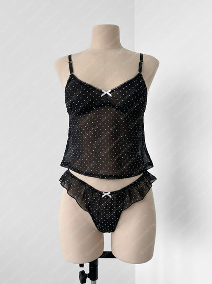 Conjunto Pijama Mesh Polka Dots