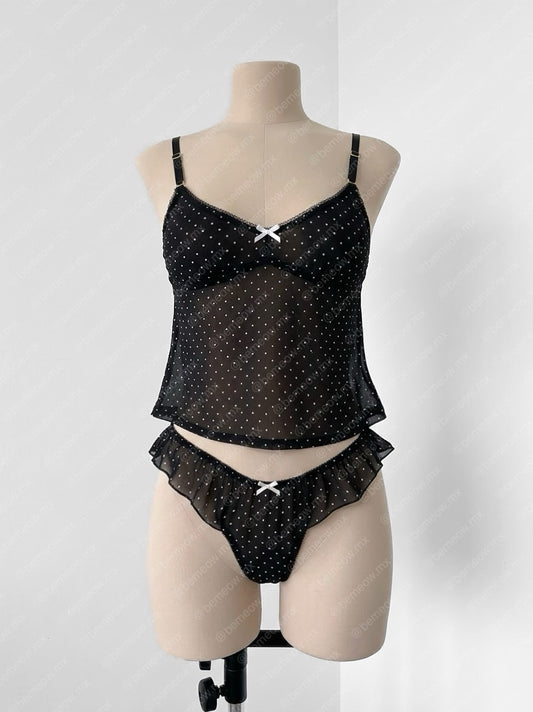 Conjunto Pijama Mesh Polka Dots