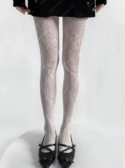 Pantimedias Encaje Flores +COLORES