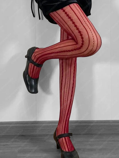 Pantimedias Encaje Lineas +COLORES