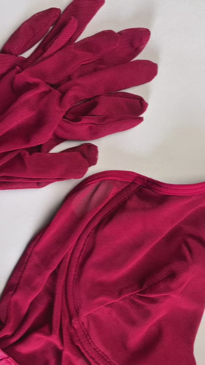 Body Mesh Arnés Guantes +COLORES