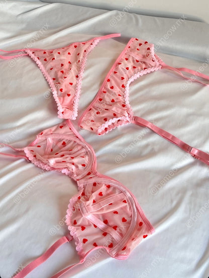Conjunto San Valentin Rosa