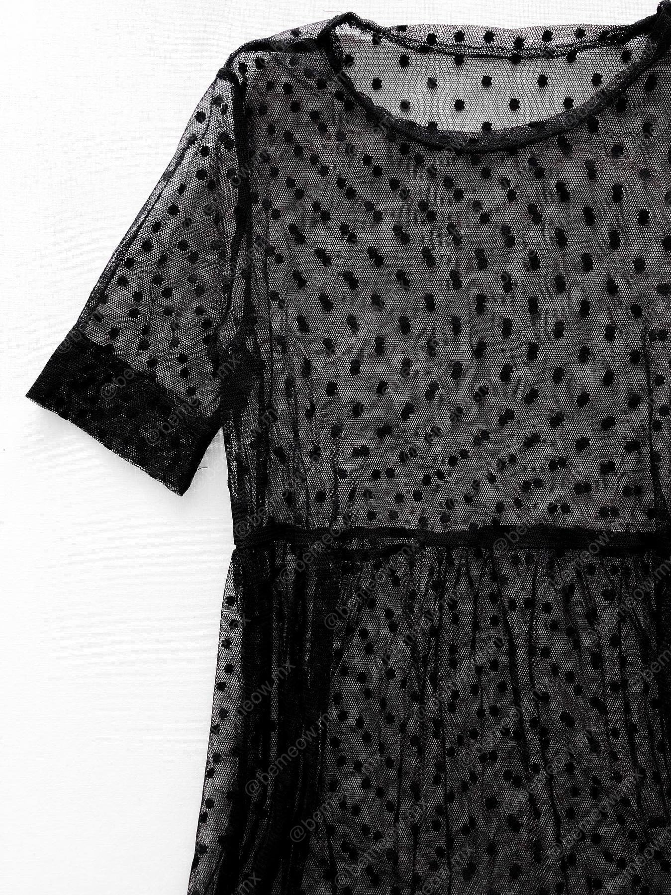 Maxi Vestido Mesh Puntitos