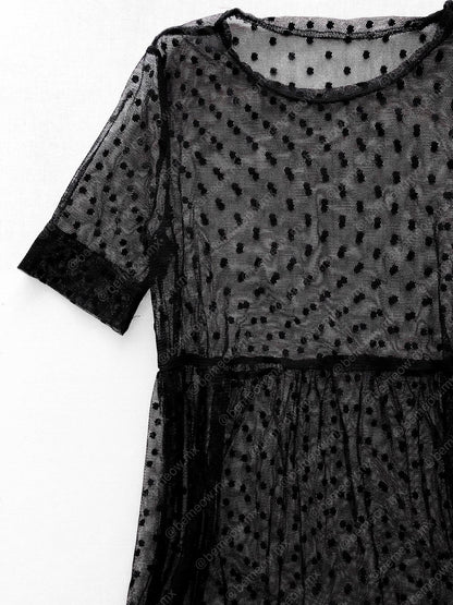 Maxi Vestido Mesh Puntitos