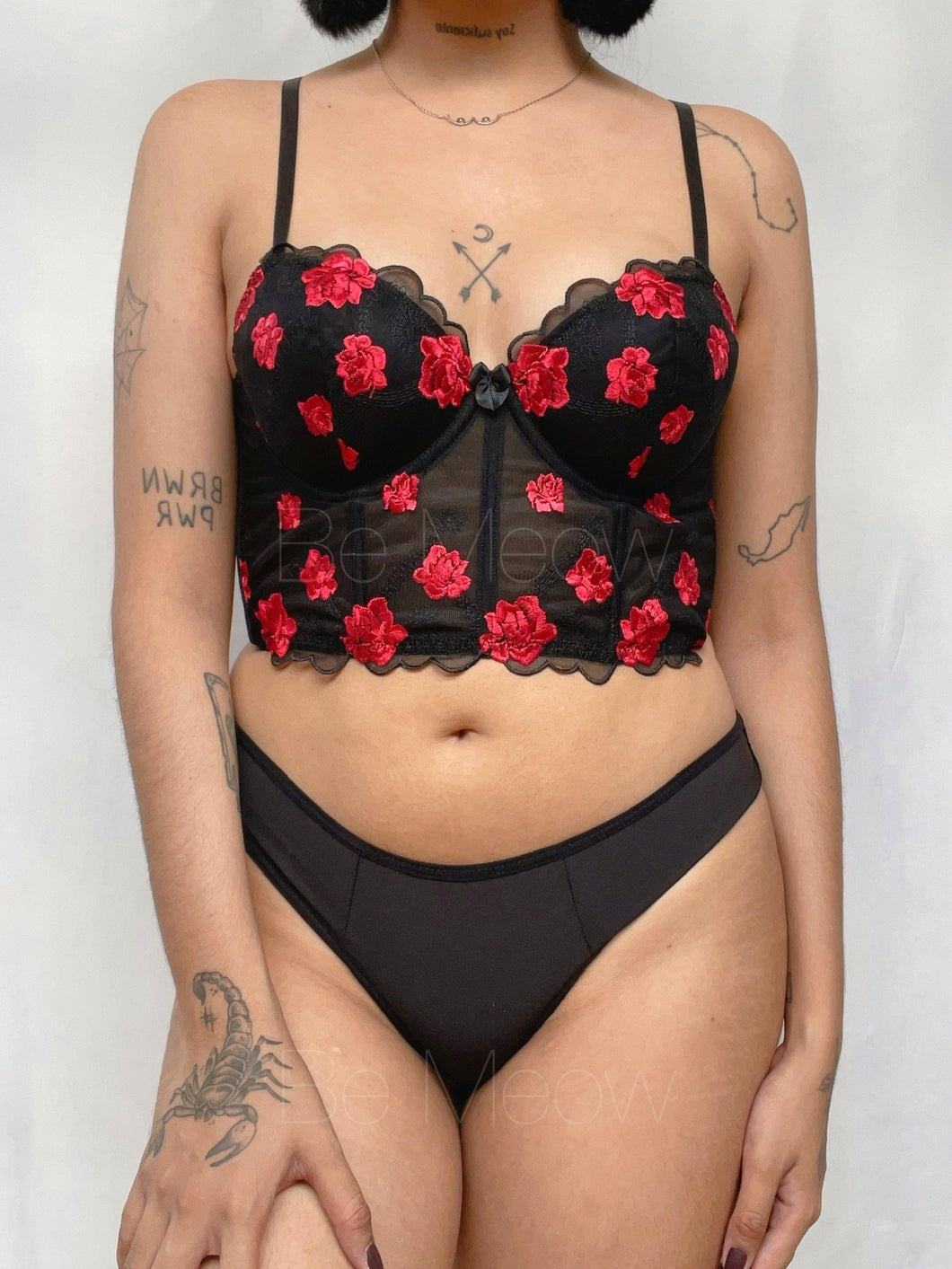 BUSTIER DARK ROSES